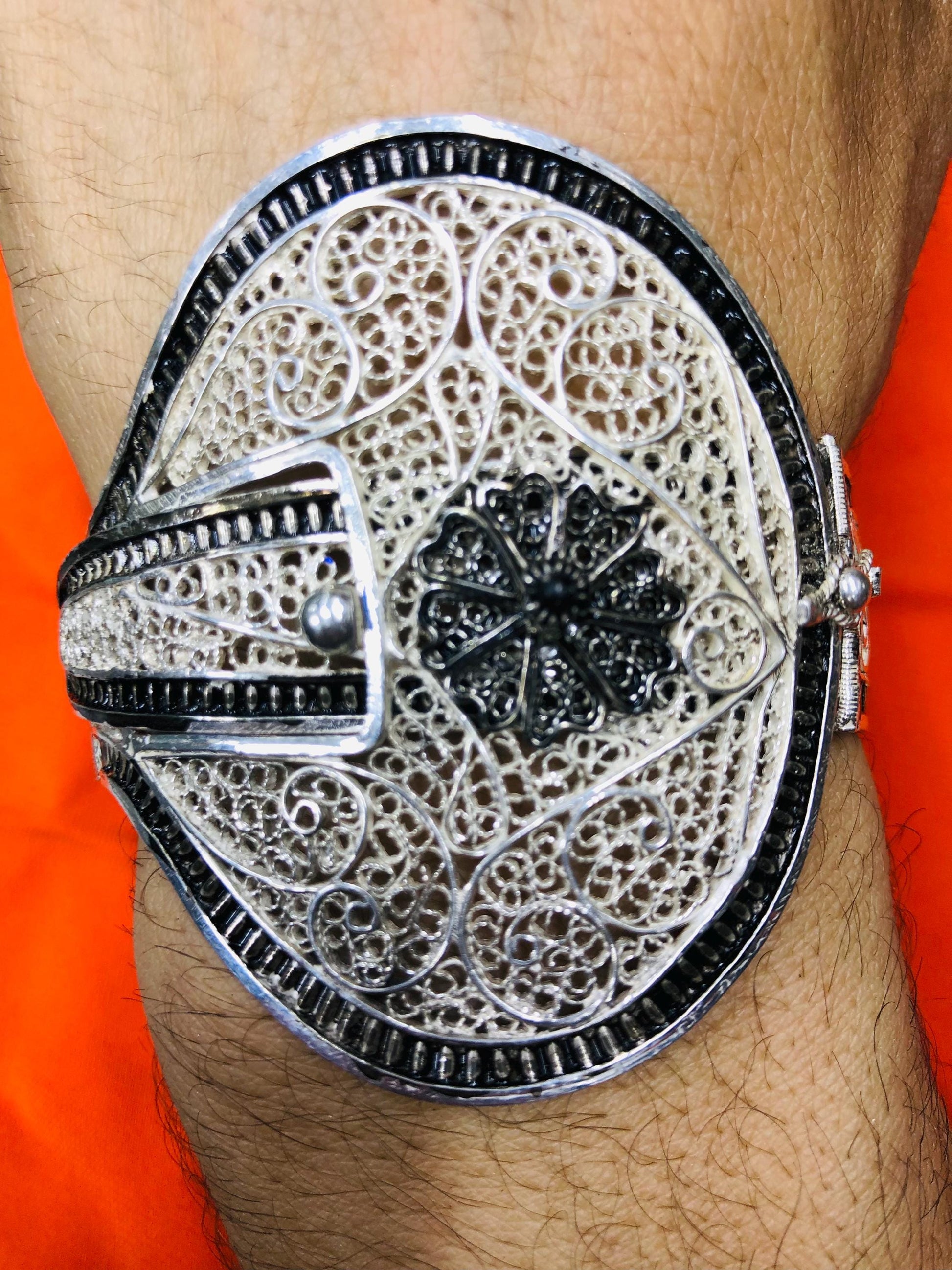 Berber Bracelet in Tuareg Silver – Ethnic Tribal Jewelry from Morocco | Berber Jewelry, Tuareg Bracelet, African Silver Bracelet